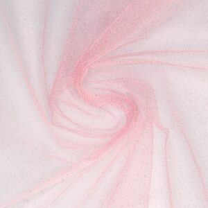 TULLE à paillettes rose (25cm x 140 cm)