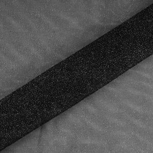 TULLE à paillettes noir (25cm x 140 cm)